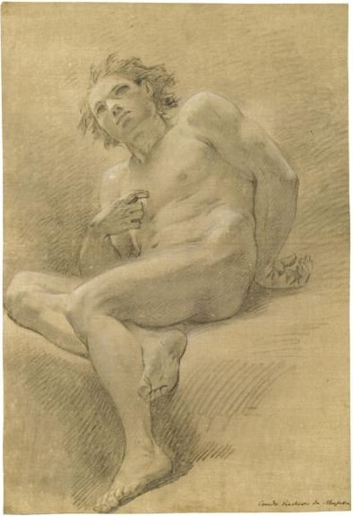 Seated Male Nude