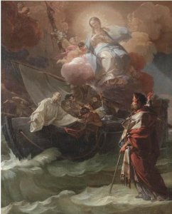 Saint Nicholas of Bari miraculously saving the victims of a shipwreck